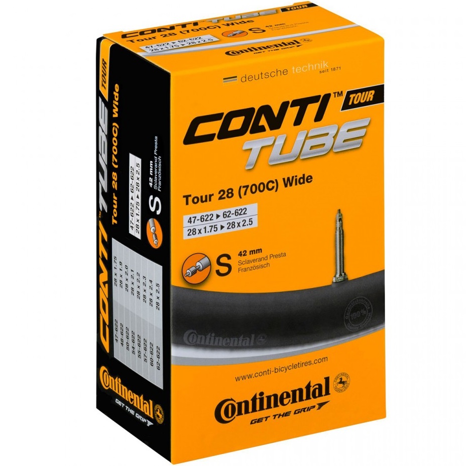 Camera Continental Tour 28 Wide 47/62-622 28x1.75-2.5 S42