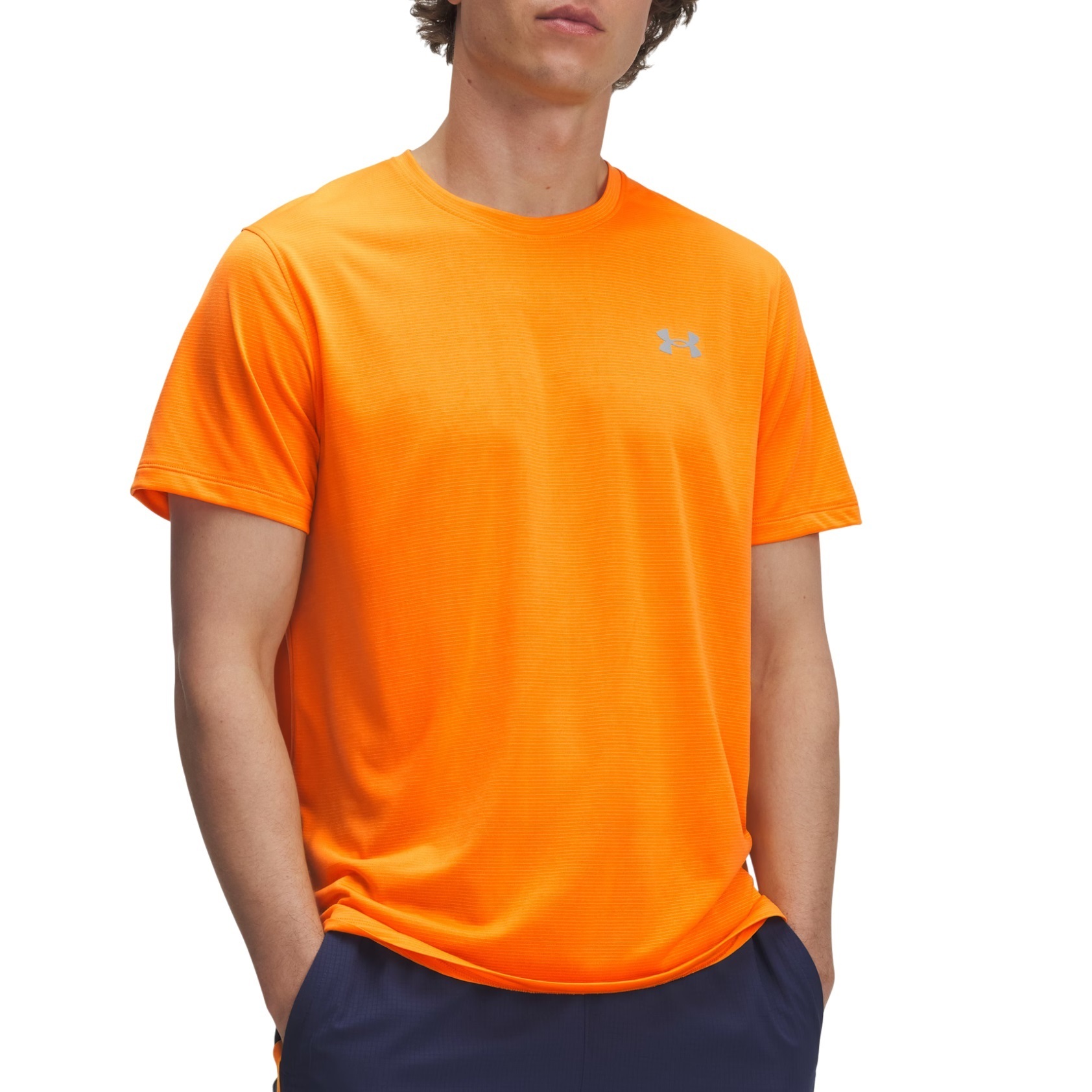 Tricou alergare barbati Under Armour Launch FW 2025-Portocaliu-S