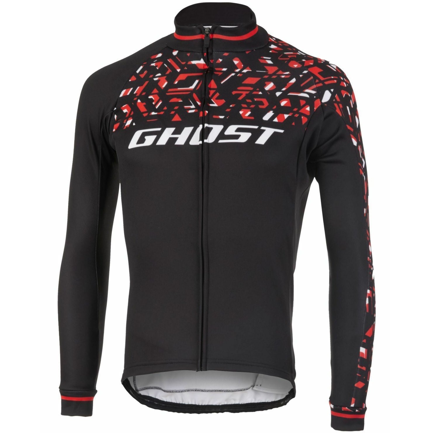 Bluza ciclism Ghost Factory Racing 2019-Negru/Rosu-XS