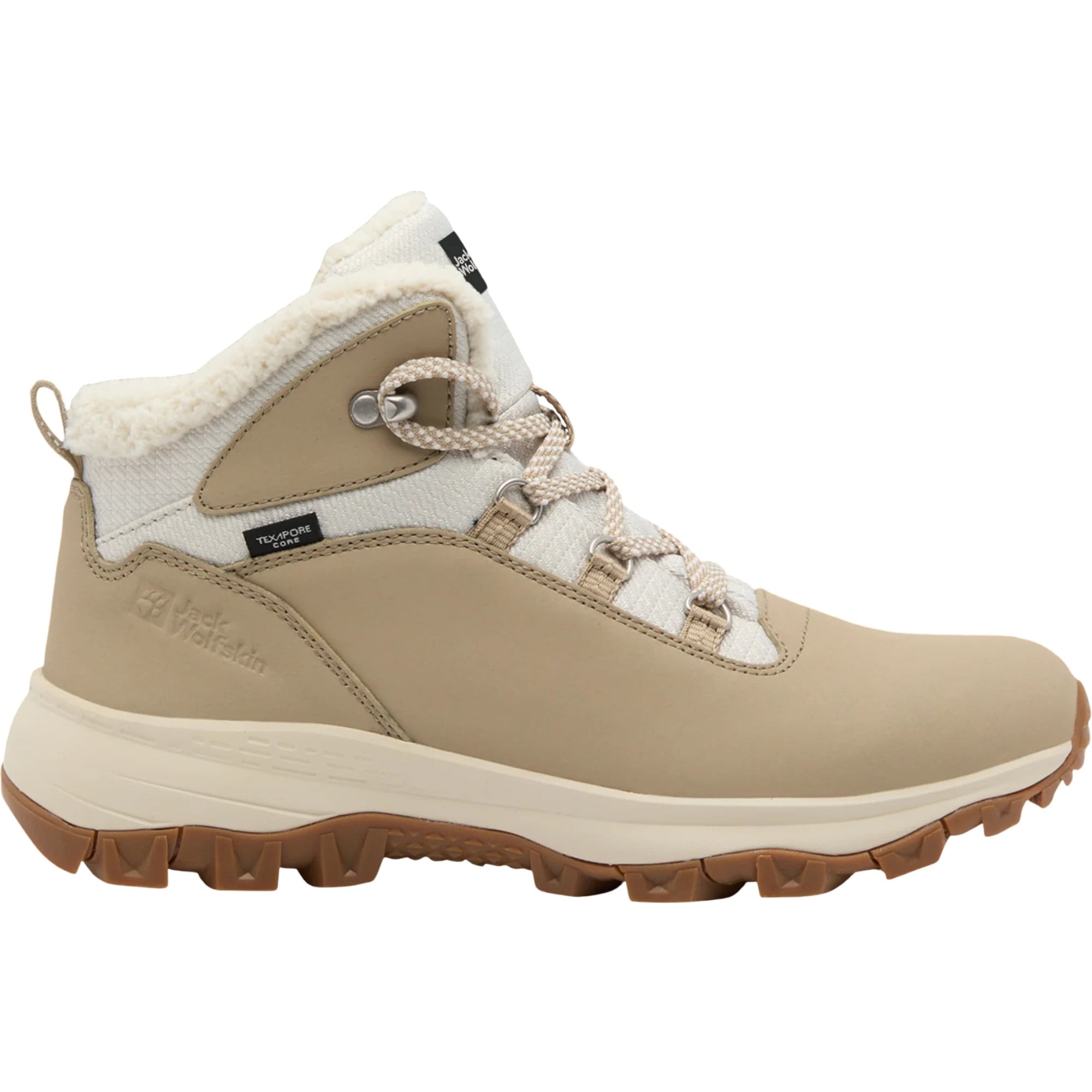 Ghete trekking dama Jack Wolfskin Everquest Texapore Mid FW 2026-Bej/Alb-36