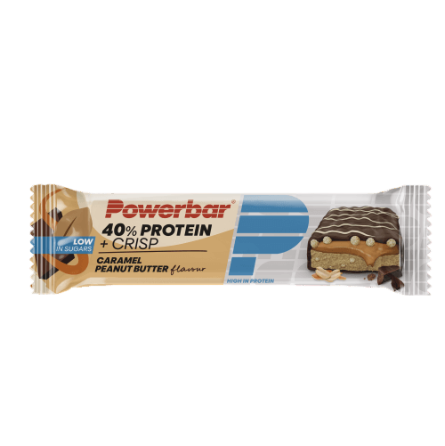 Baton proteic PowerBar 40% Protein+ Crisp Aroma de Caramel, 40g
