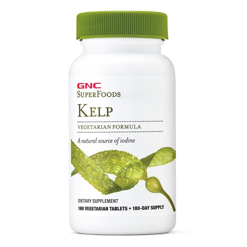 Iod din extract de kelp GNC Superfoods Kelp, 180 tb