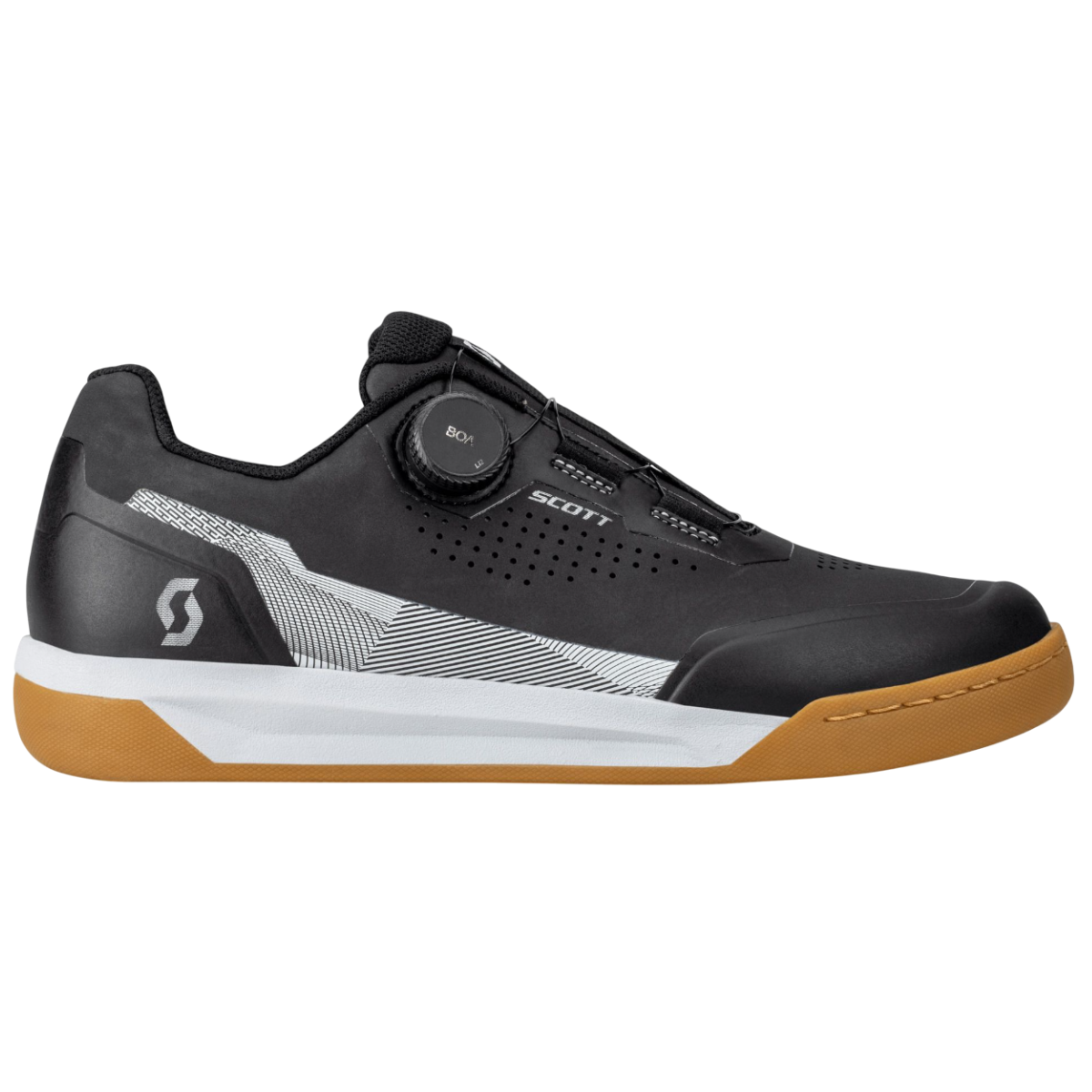 Pantofi ciclism barbati Scott Volt Evo Flat Boa 2025-Negru/Alb-44