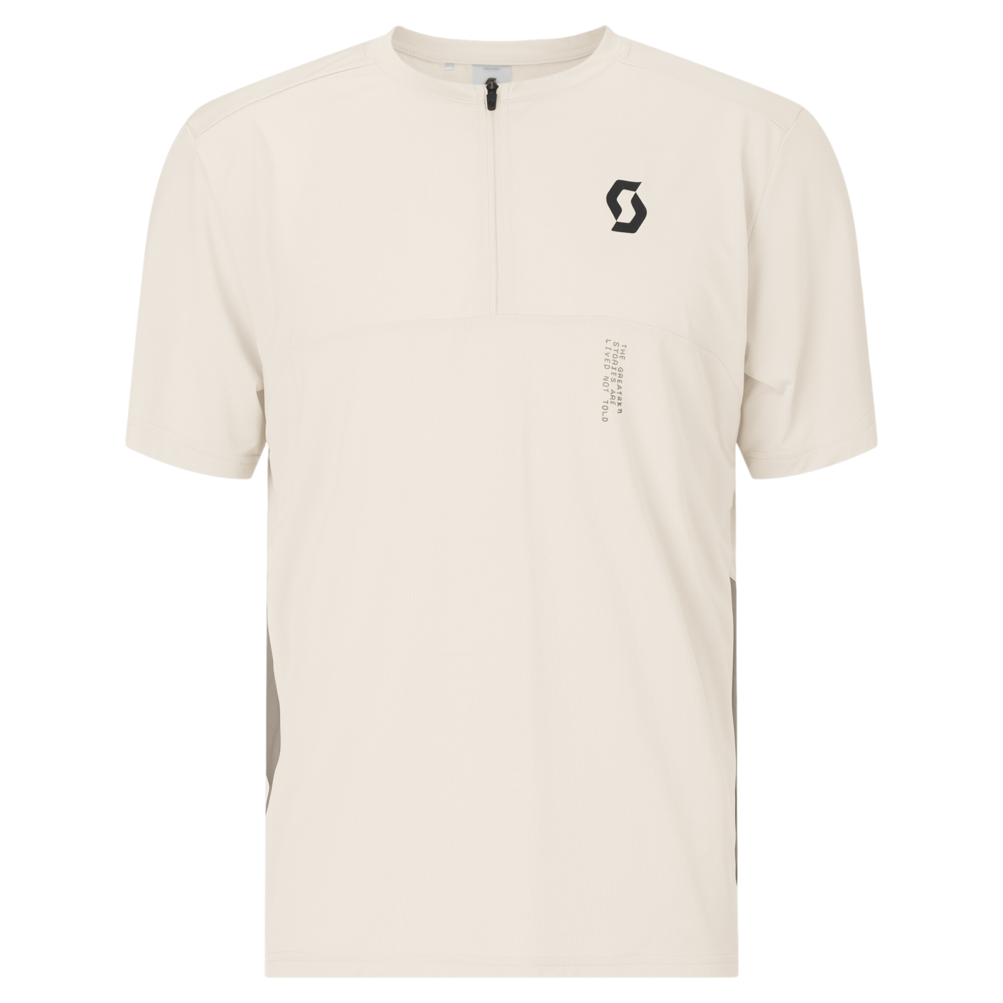 Tricou ciclism barbati Scott Vertic Zip 2026-Crem/Maro-S
