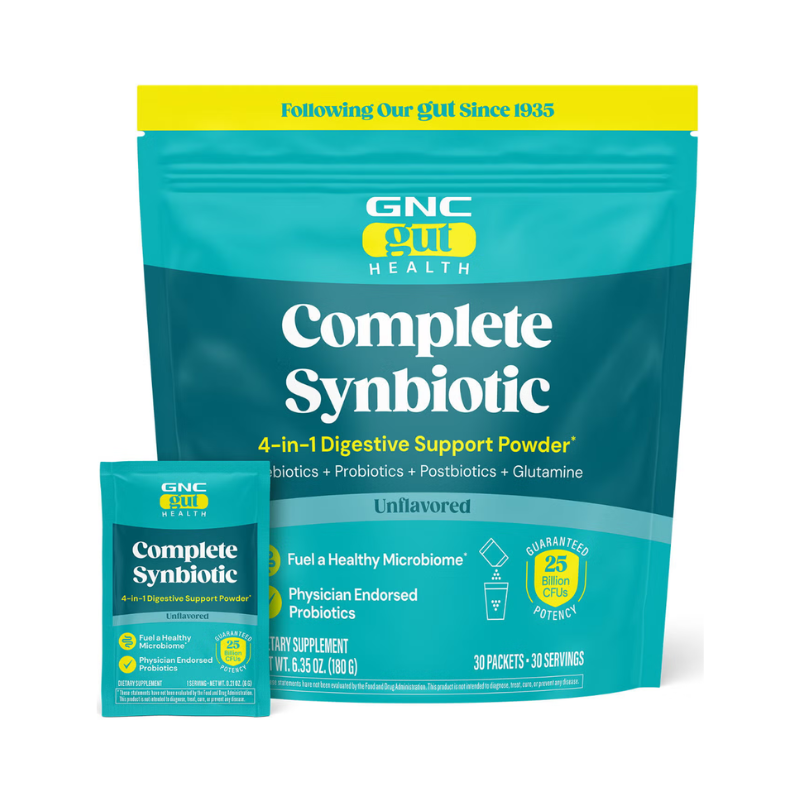 Formula Premium pentru Sustinerea Digestiei si a Imunitatii Gnc Gut Health Complete Synbiotic 4-in-1 Digestive Support Powder cu Prebiotice Probiotice si Postbiotice 180 G