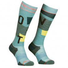 Sosete merino dama Ortovox Free Ride Long Cozy-Bleu/Verde-35-38