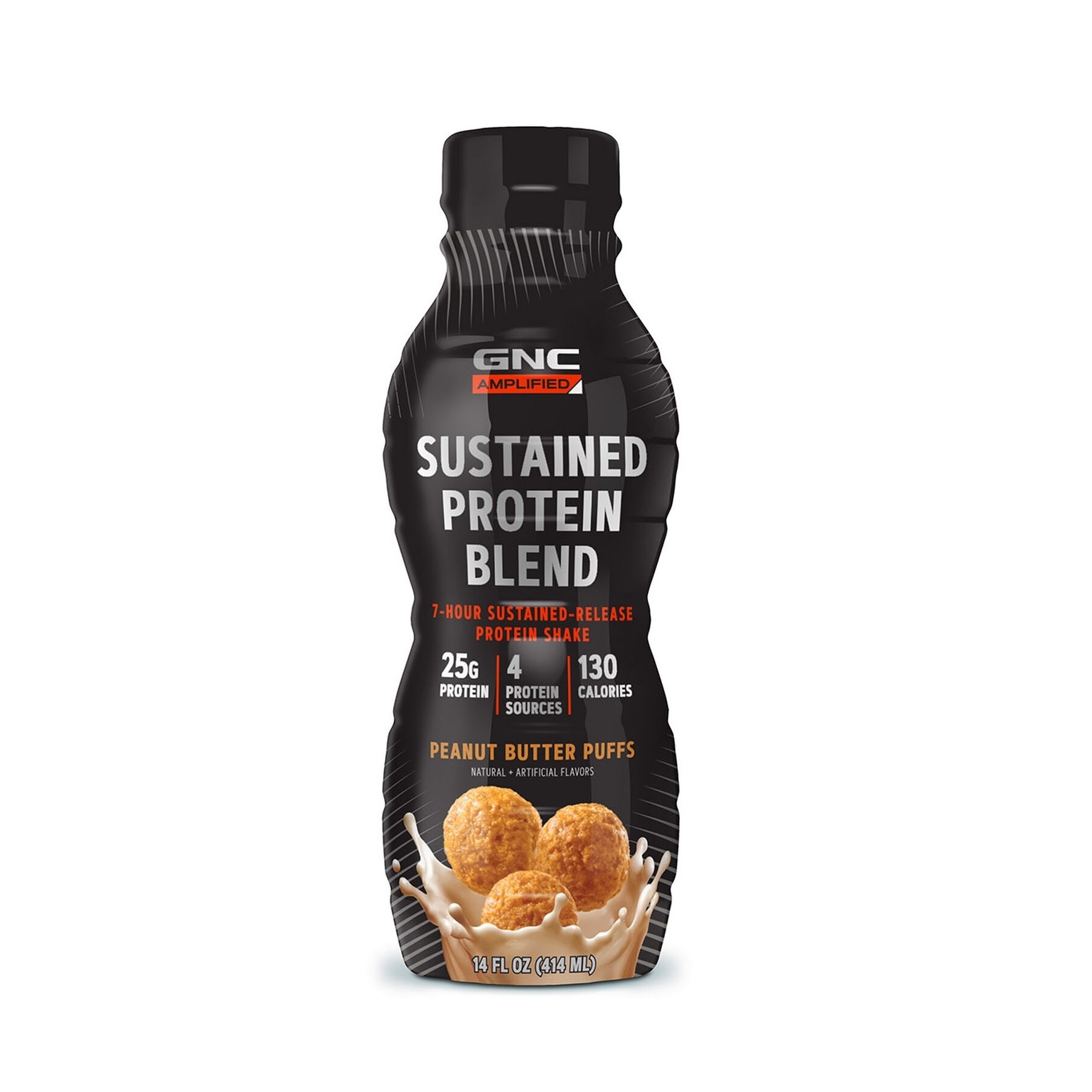 Shake proteic GNC AMP Sustained Protein Blend 414 ml-Aroma Unt-de-arahide