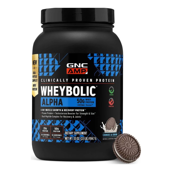 Cu aroma de biscuiti cu crema GNC Amp New Wheybolic Alpha, Proteina Din Zer, Studiata Clinic 934,7 Gr