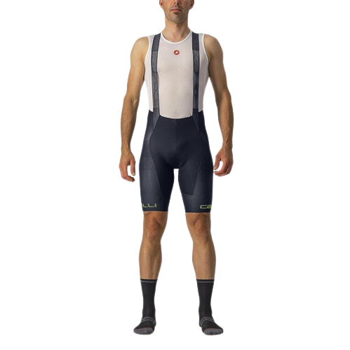Pantaloni scurti ciclism cu bretele barbati Castelli Free Aero RC Pro-Bleumarin-S