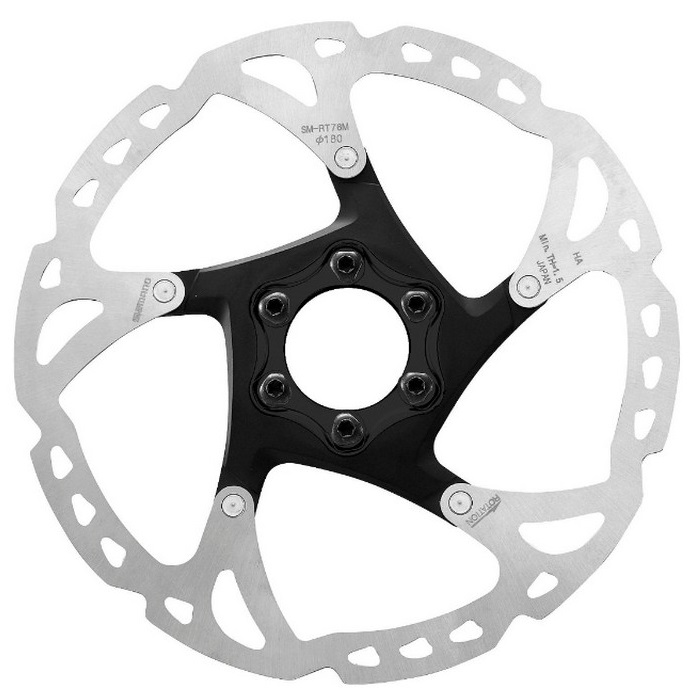 Rotor disc frana Shimano Deore XT SM-RT76 6 suruburi, 180mm