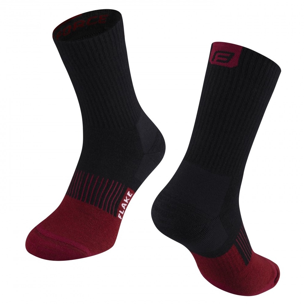 Sosete Force Flake Black-Bordo