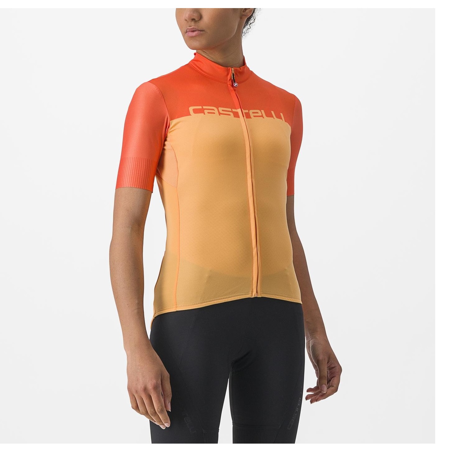 Tricou Cu Maneca Scurta Castelli Velocissima De Dama Galben/Portocaliu