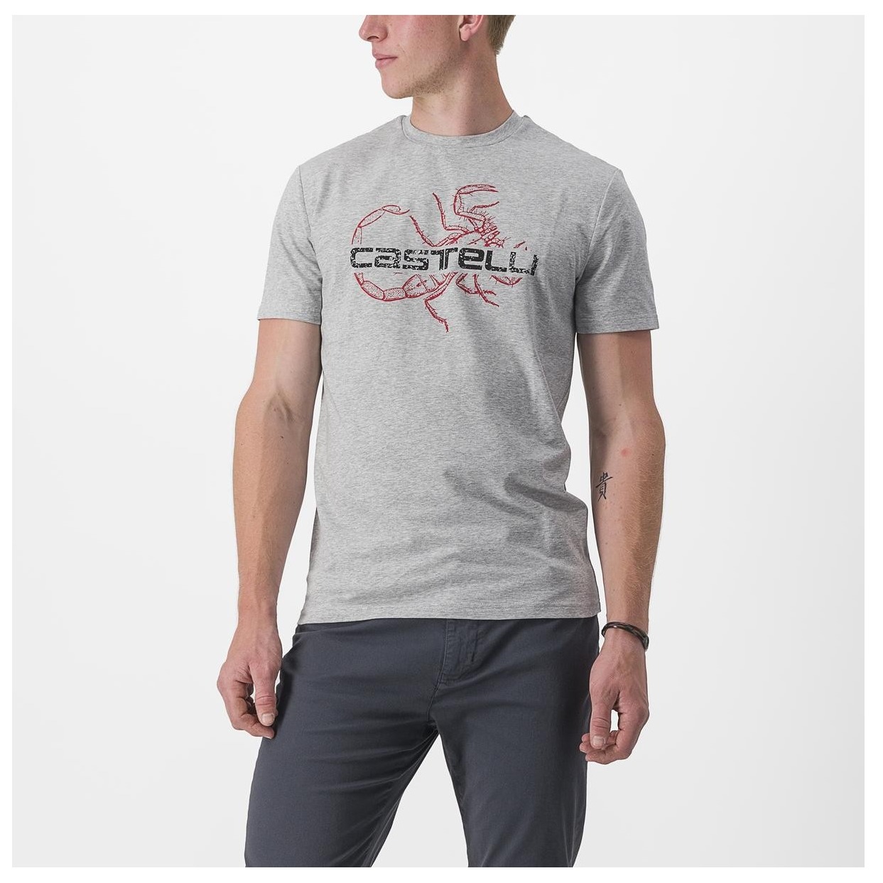 Tricou Casual Castelli Finale Tee Gri