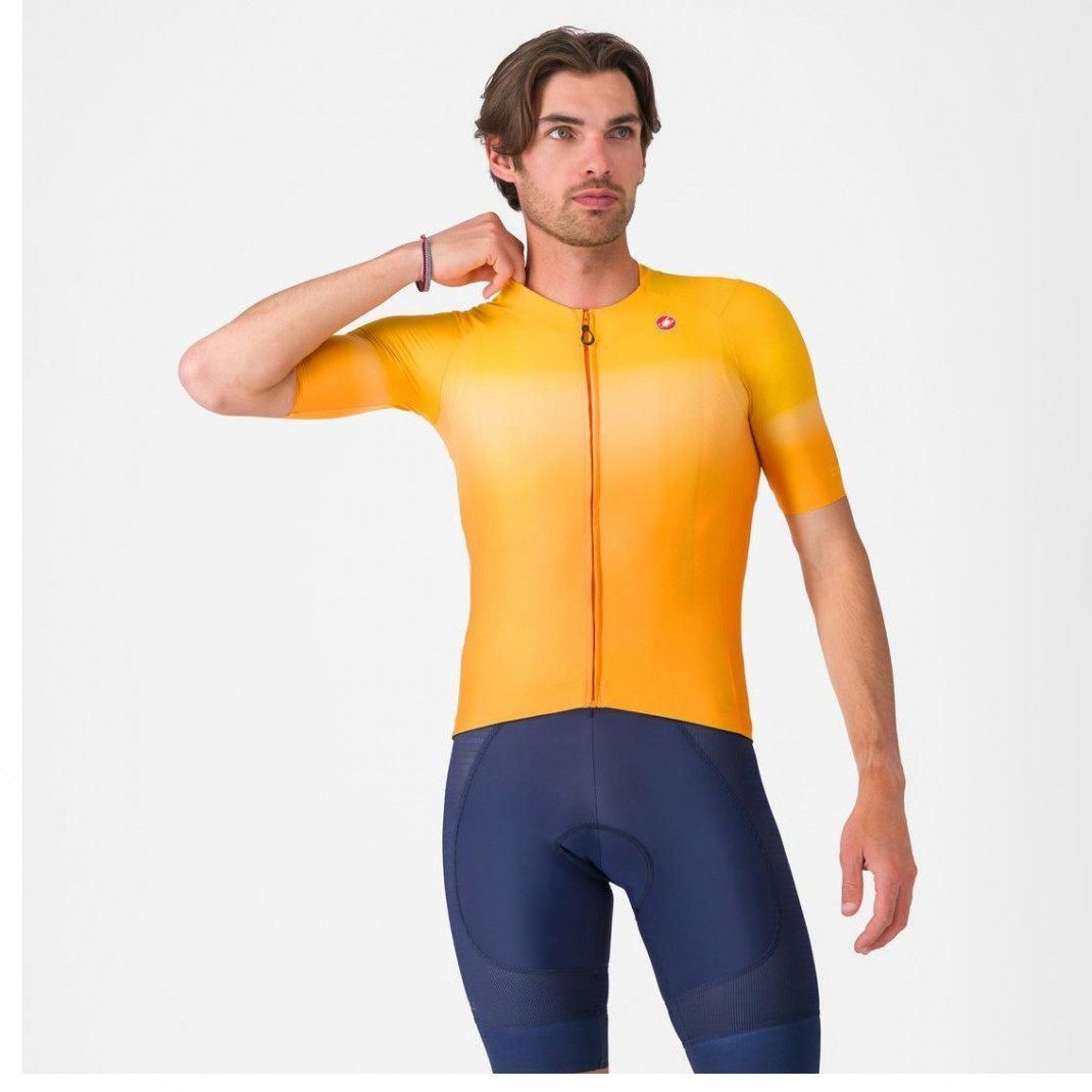 Tricou Cu Maneca Scurta Castelli Upf Pentru Barbati Portocaliu Aprins