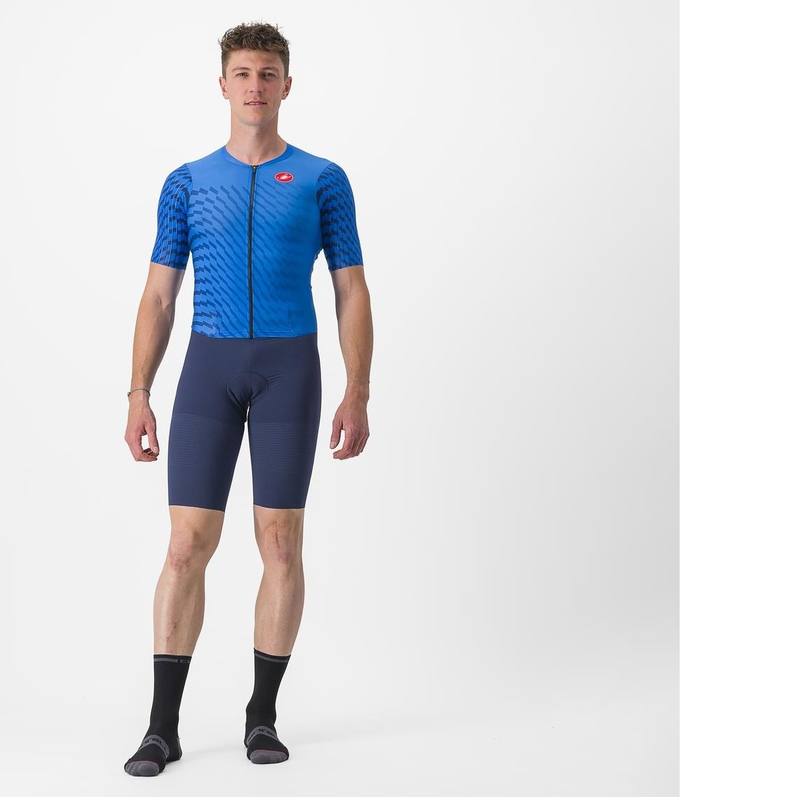 Costum De Triatlon Cu Maneca Scurta Castelli Pr 2 Speed Albastru/Bleumarin