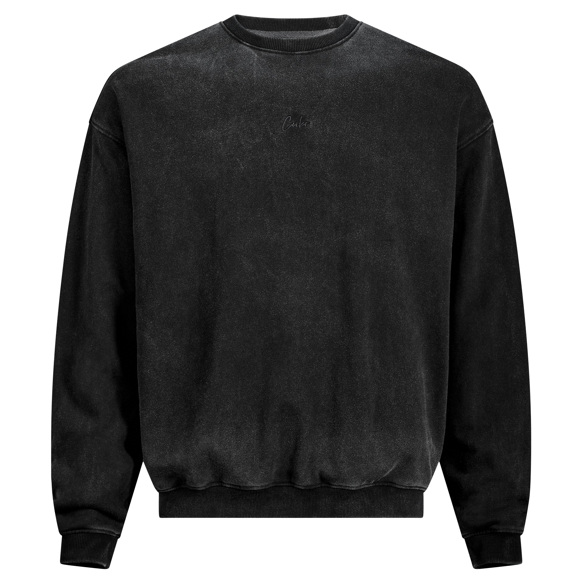 Bluza Cube Sweater Script Gty Fit Washed Grey