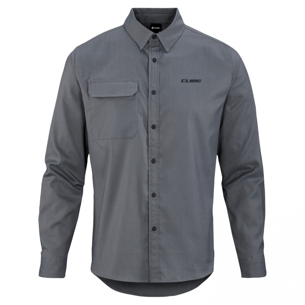 Camasa Cube Vertex L/S Grey