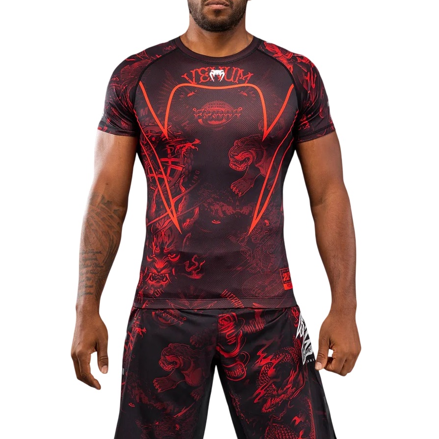 Tricou compresie barbati Venum 20th Anniversary-Negru/Rosu-M