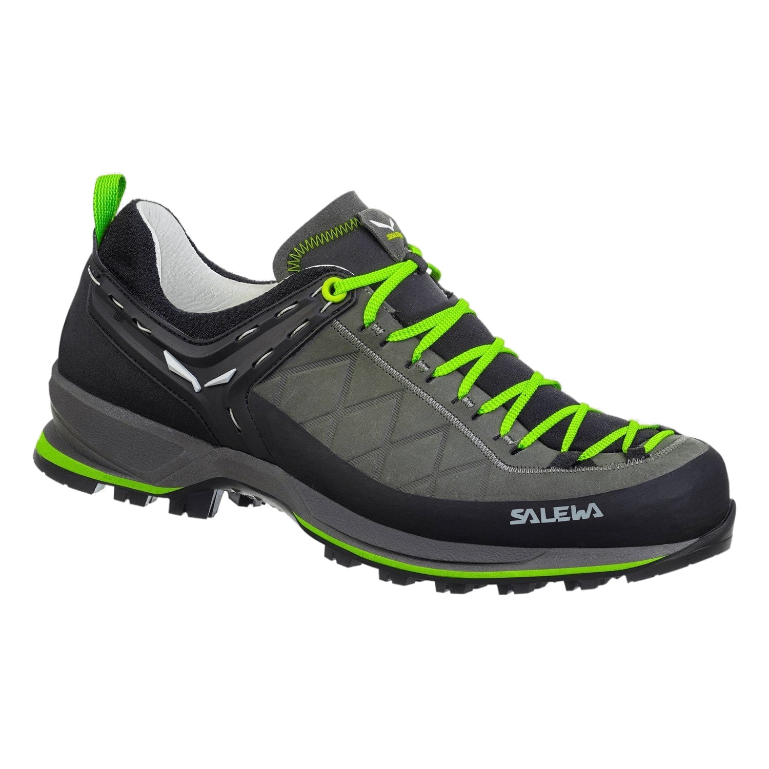 Ghete trekking barbati Salewa Mountain Trainer Leather-Negru/Lime-41