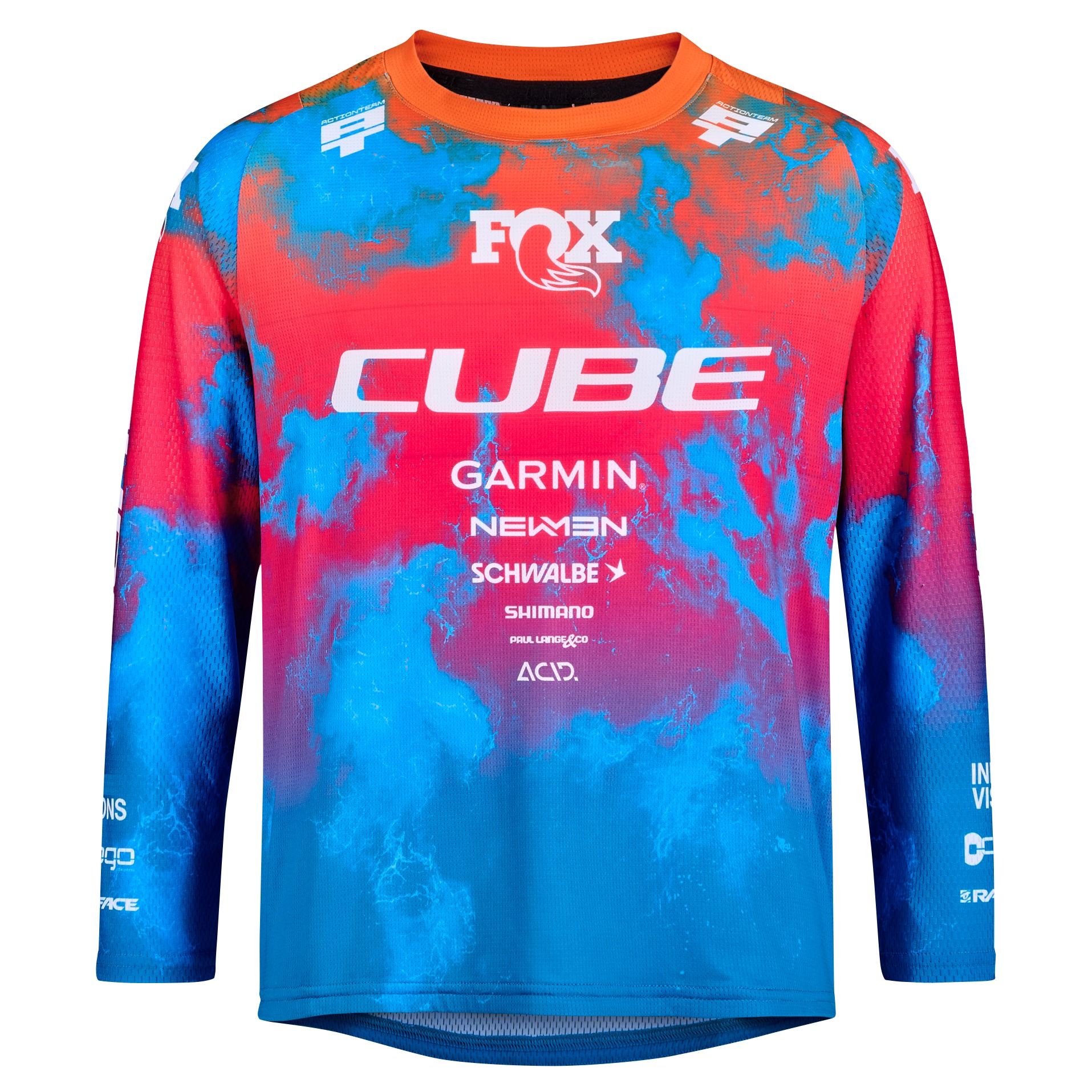 Tricou Cube Mtb Jersey Rookie X Actionteam L/S Black/Blue