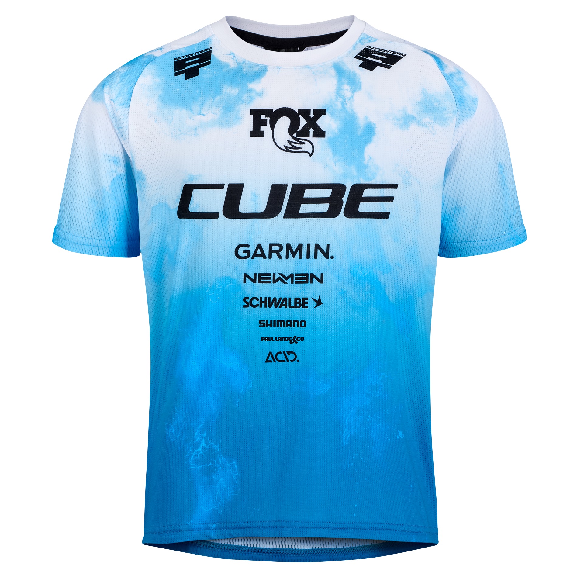 Tricou Cube Mtb Jersey Rookie X Actionteam S/S Blue/White