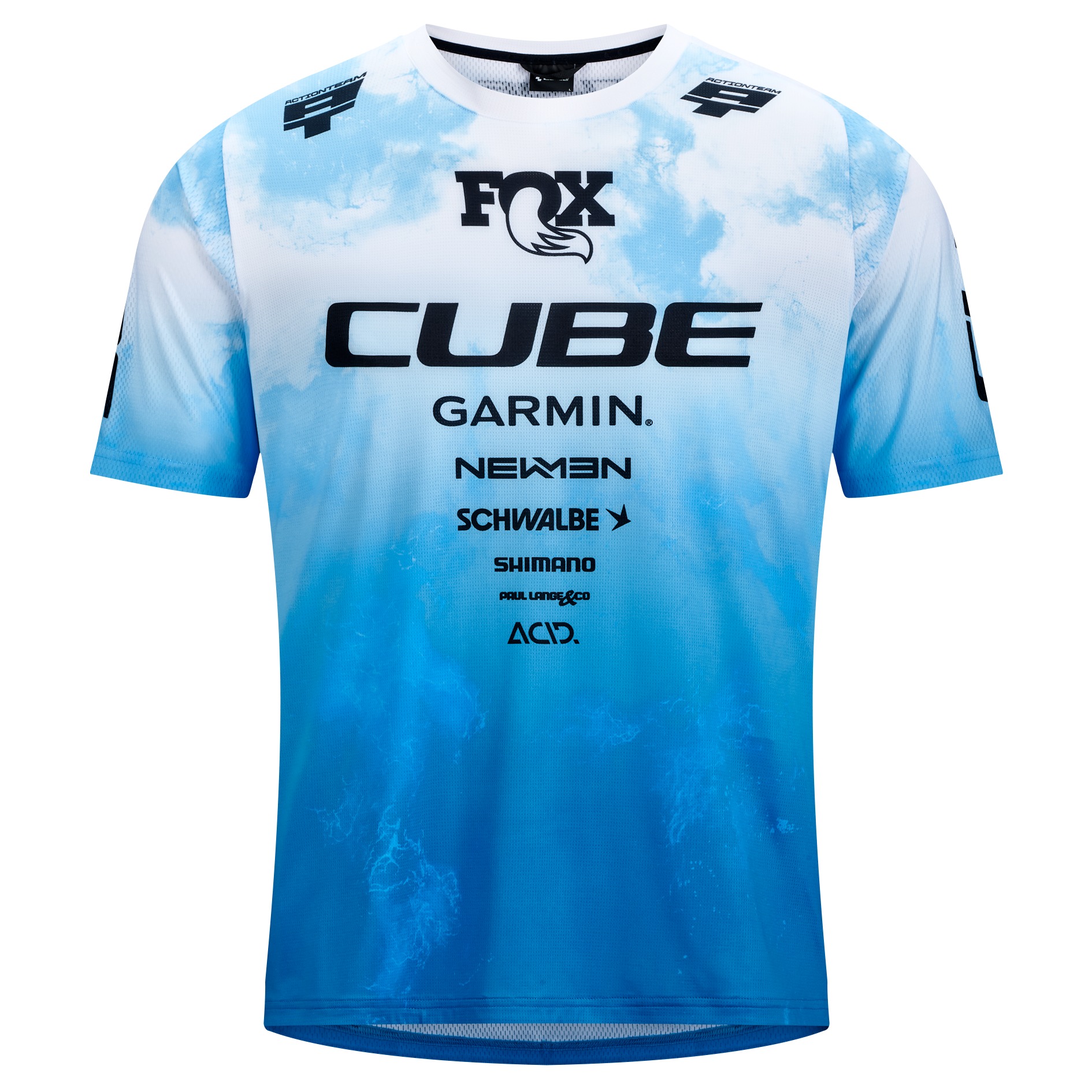 Tricou Cube Mtb X Actionteam Blue/Green