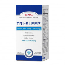 Supliment alimentar GNC Preventive Nutrition Tri-Sleep, formula avansata Triplu-Strat pentru somn, 60 tb