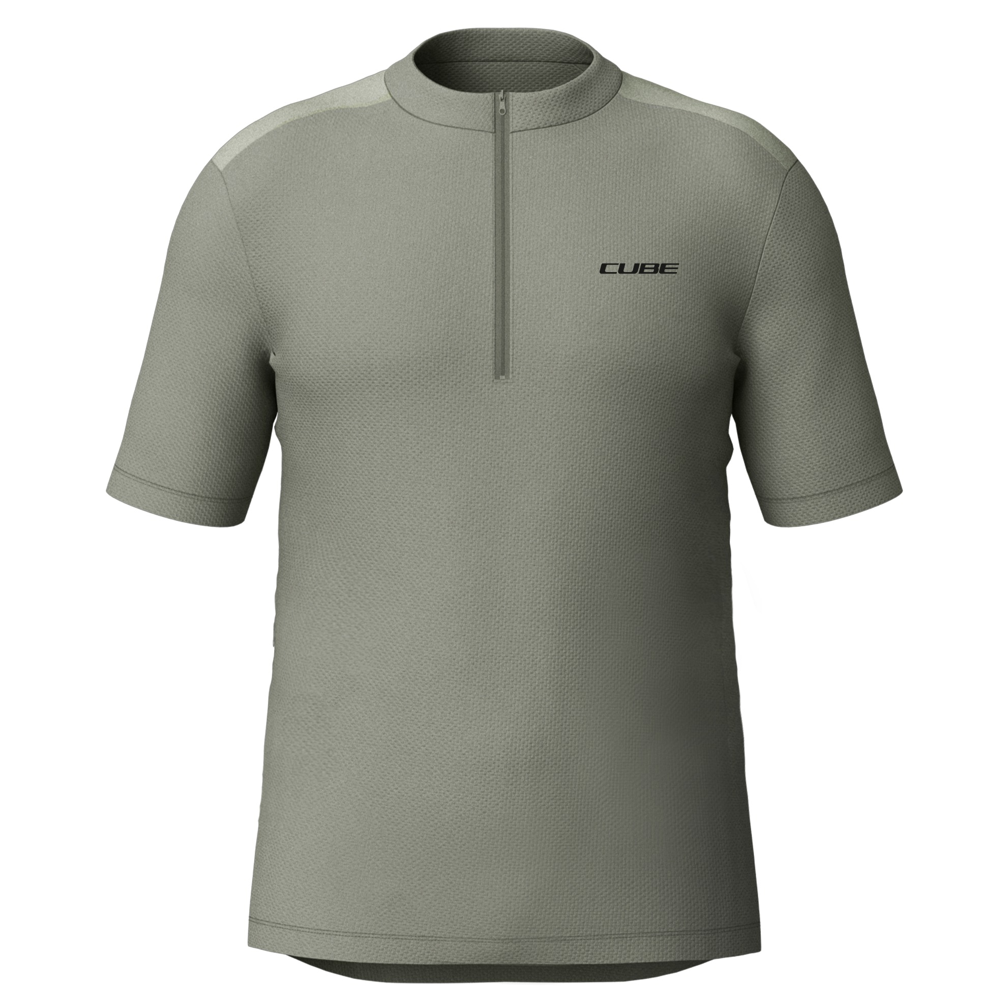 Tricou Cube Half Zip Cmpt S/S Green