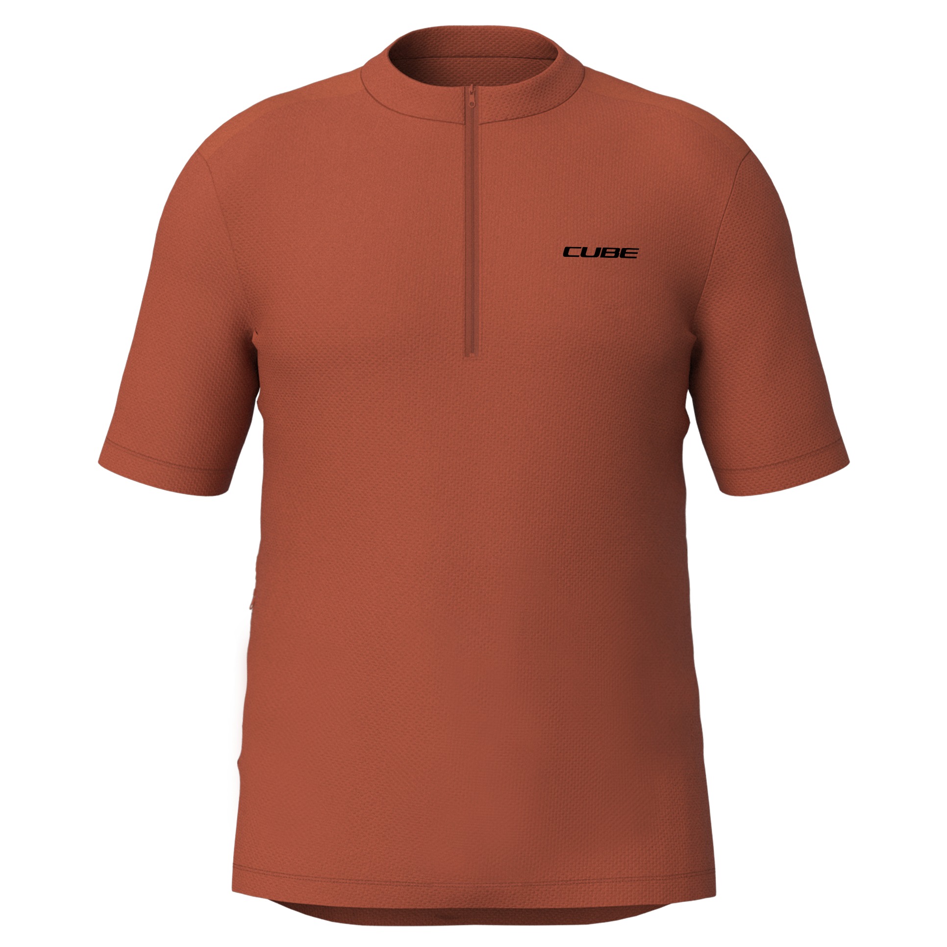 Tricou Cube Half Zip Cmpt S/S Red