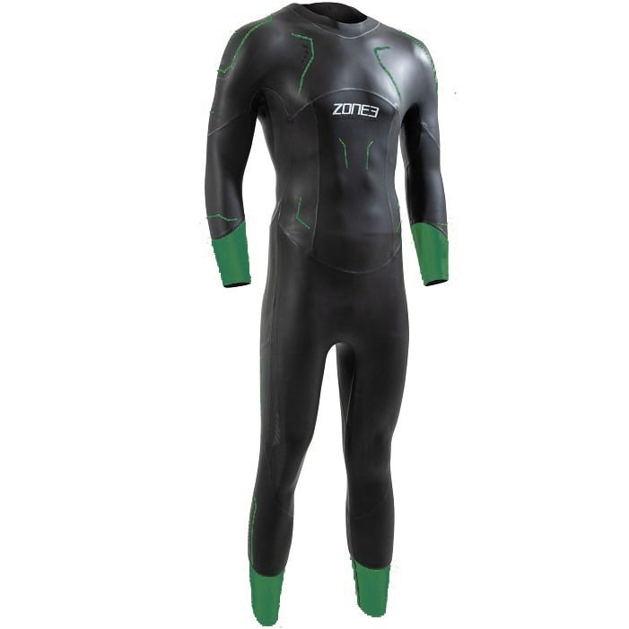 Costum triatlon neopren barbati Zone3 Vision-Negru/Verde-S