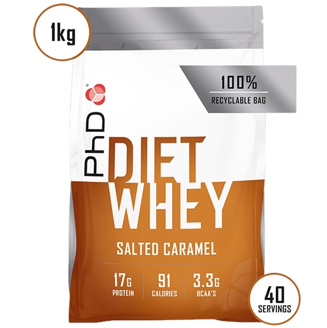 Proteina Diet Whey PhD Aroma de Caramel sarat, 1kg
