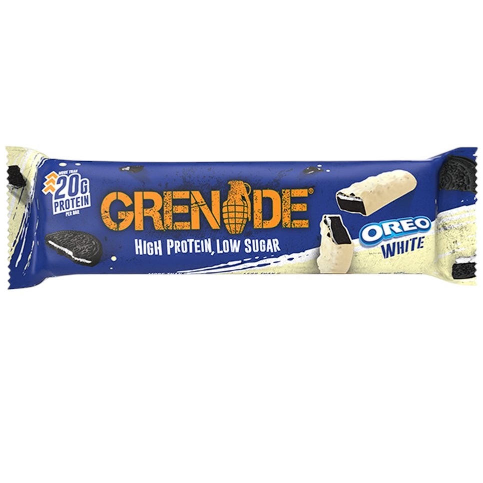 Baton proteic Grenade High Protein Aroma de Biscuiti White Oreo, 60g