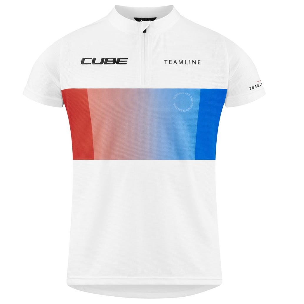 Tricou Cube Teamline Rookie S/S White/Blue/Red
