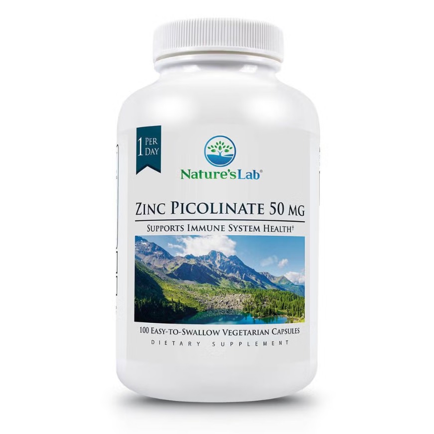 Zinc picolinate 50 MG Nature's Lab Zinc Picolinate, 100 cps