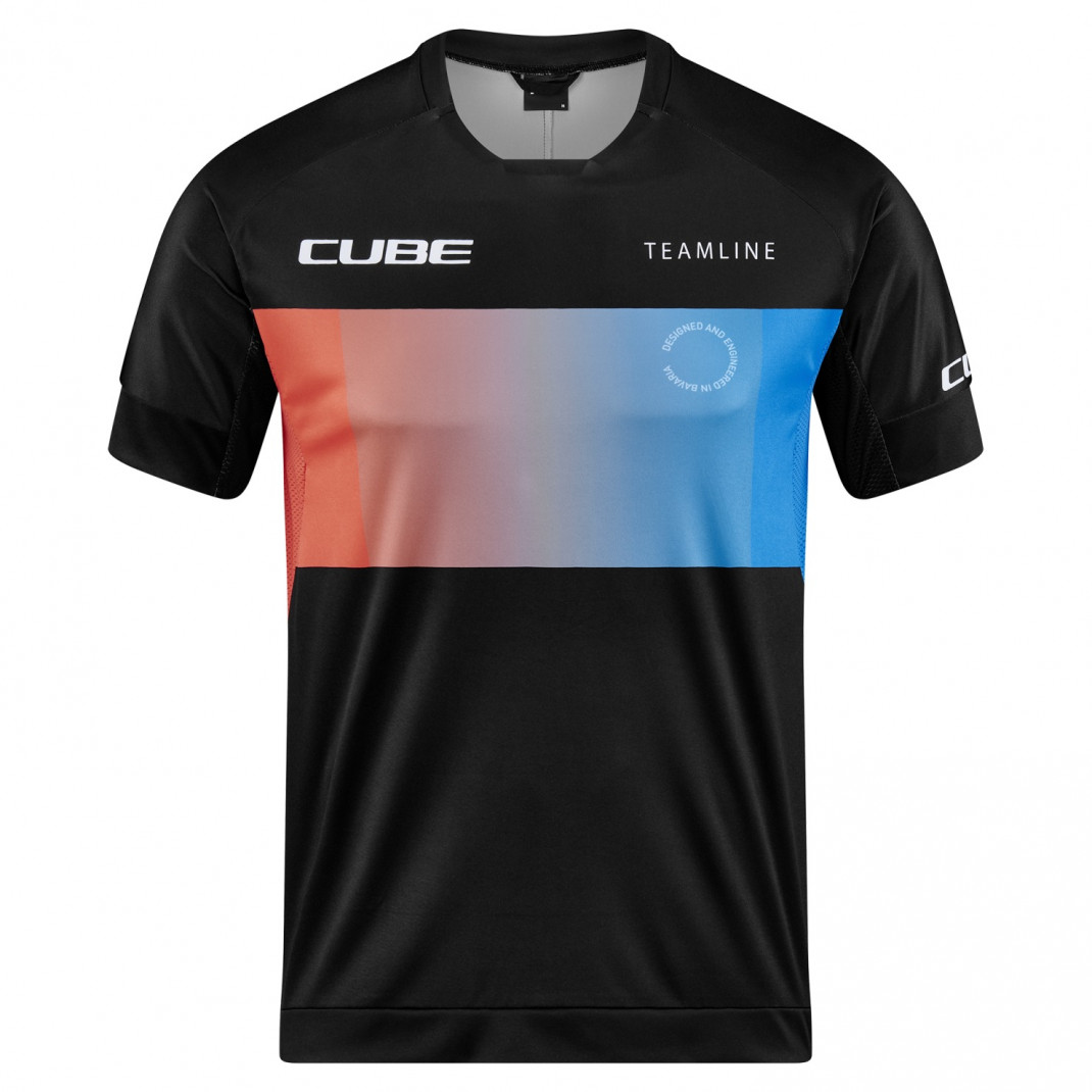 Tricou Cube Teamline Roundneck S/S Black-Blue-Red