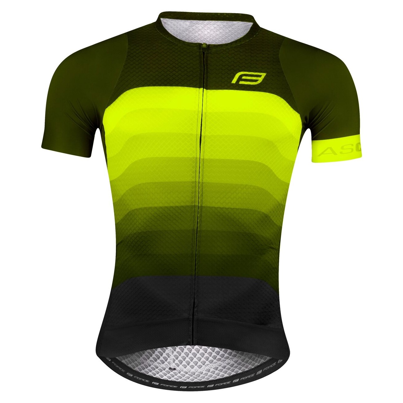 Tricou Force F Ascent Verde - Galben Fluo