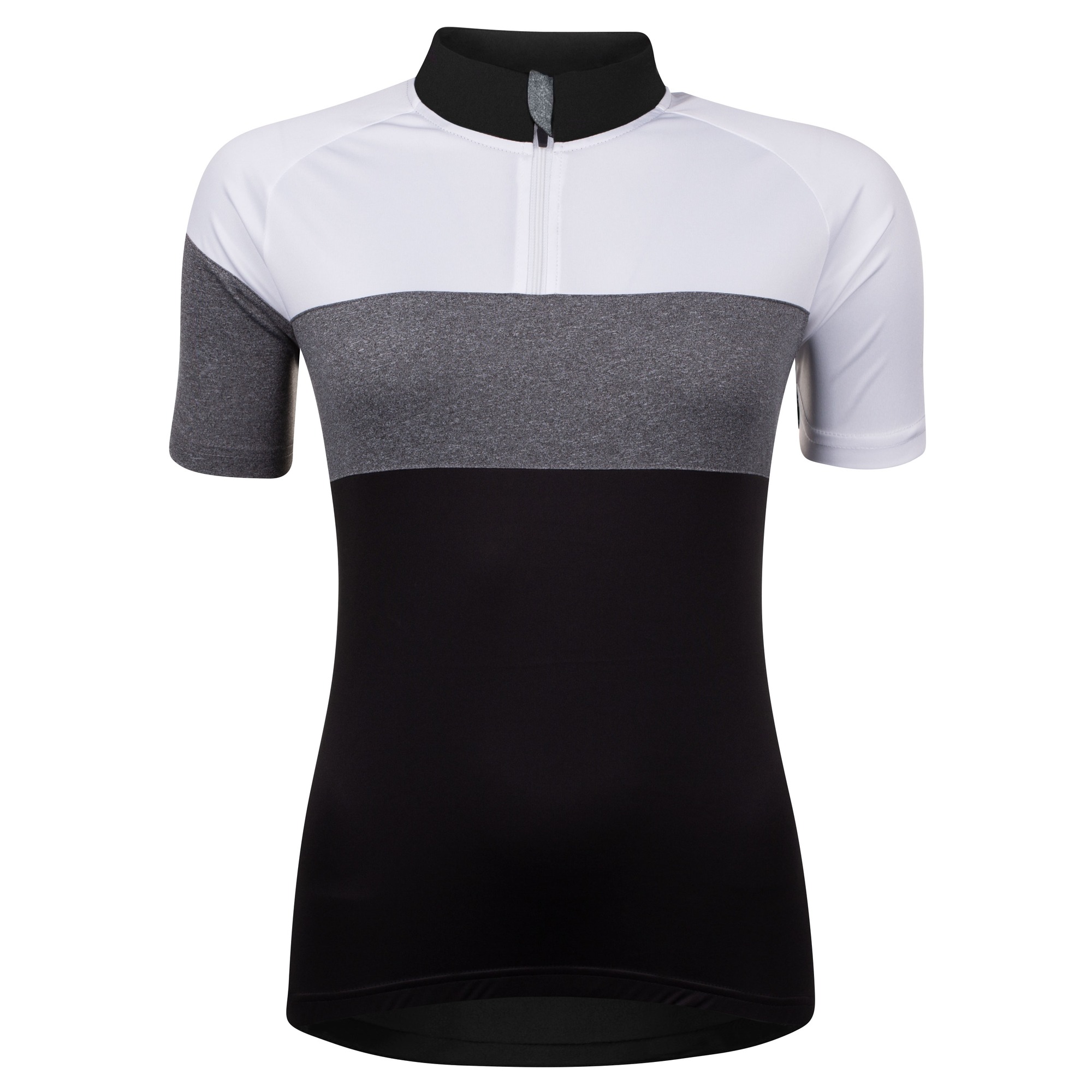 Tricou Force View Lady Maneci Scurte Negru/Alb/Gri