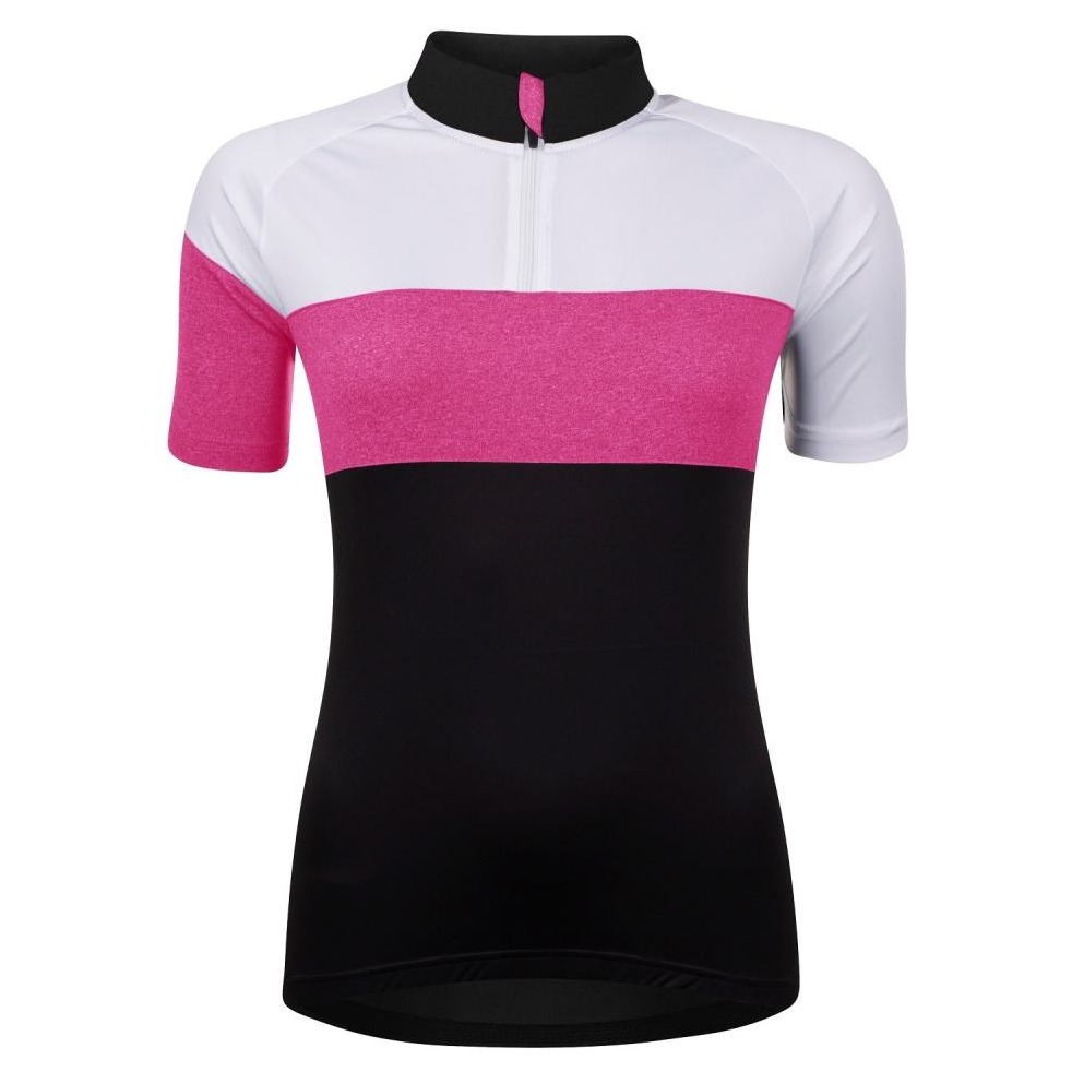 Bluza Ciclism Force View Lady Maneci Scurte Negru/Alb/Roz