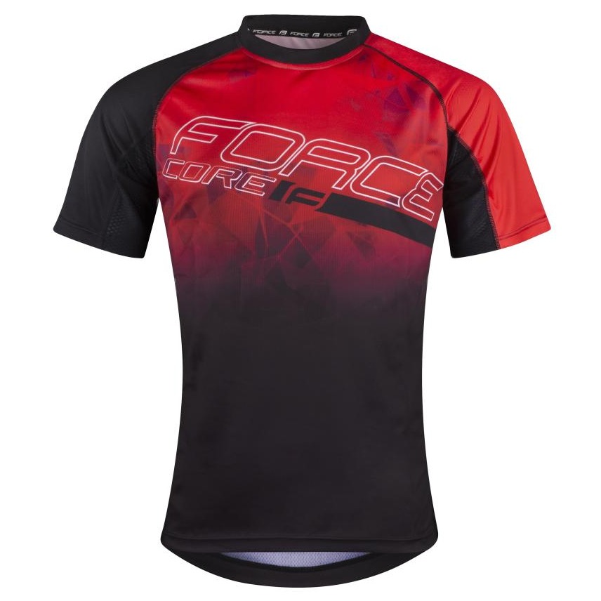 Tricou Ciclism Force Mtb Core Rosu Negru