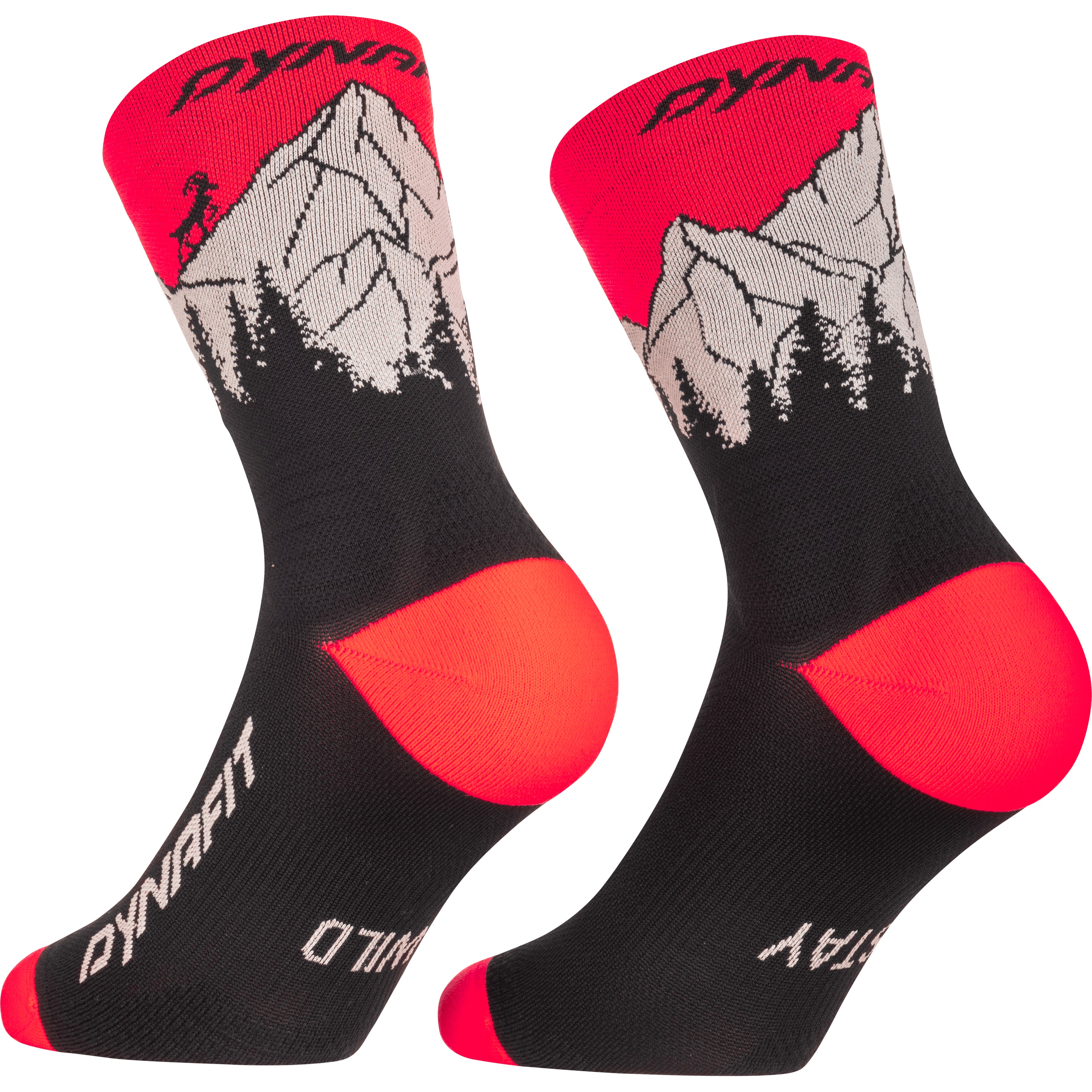 Sosete alergare Dynafit Traverse Crew-Negru/Corai-43-46