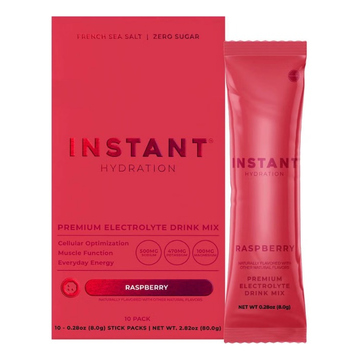 Drink Mix electroliti cu aroma de zmeura Instant Hydration, Premium Electrolyte 1plic 8 Gr