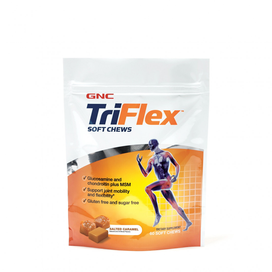 Caramele GNC Triflex Soft Chews, Cu Aroma De Caramel Sarat, 60 Caramele