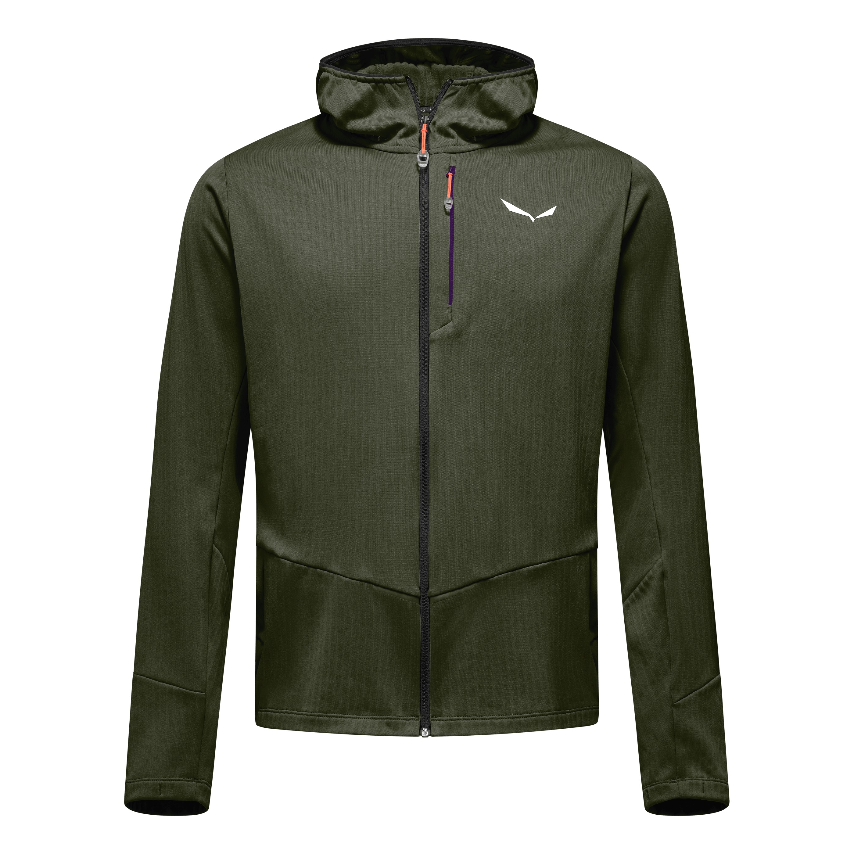 Fleece trekking barbati Salewa Pedroc 3 Hooded-Kaki-46/S