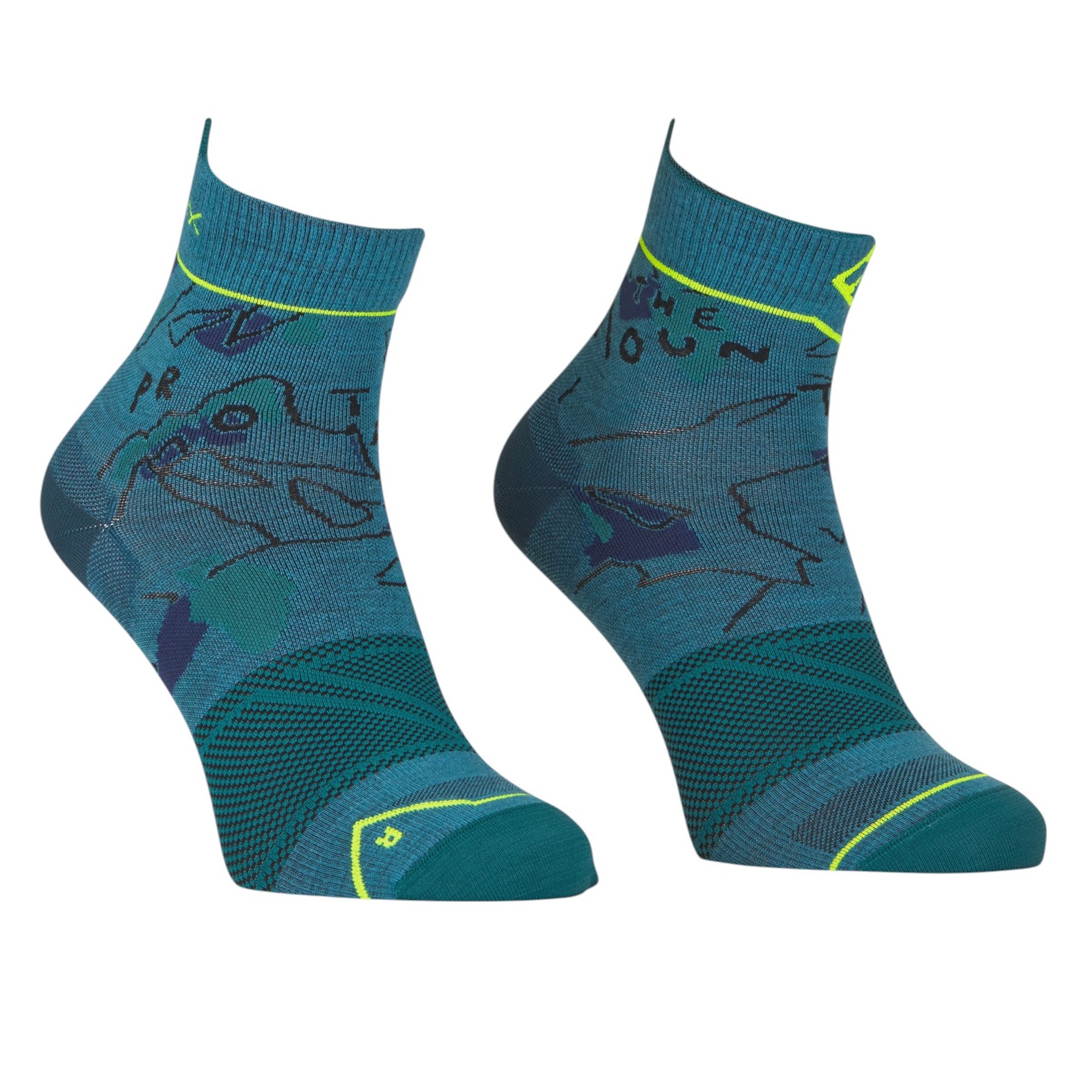 Sosete merino barbati Ortovox Alpine Light Quarter-Albastru-45-47