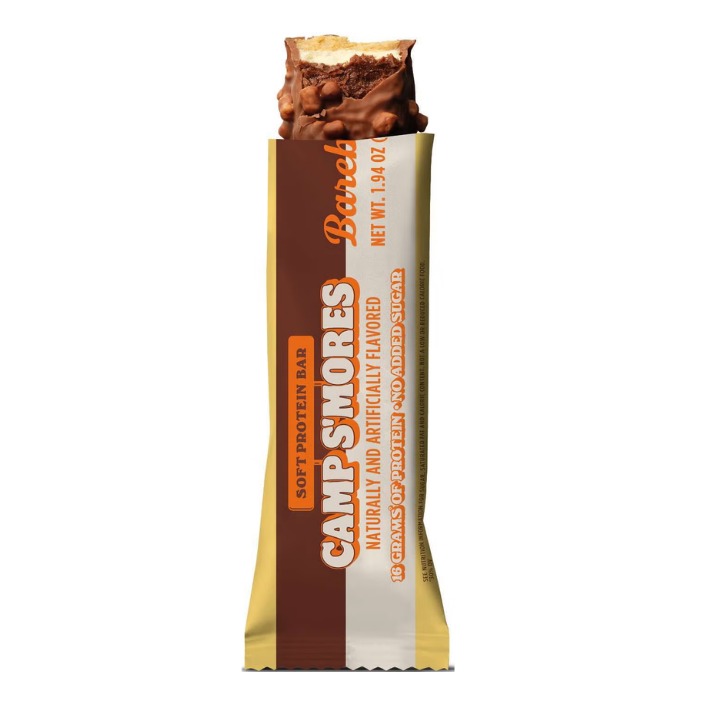 Baton proteic cu aroma de bezea caramelizata Barebells Protein Bar, With Camp S'mores Flavor 55 Gr