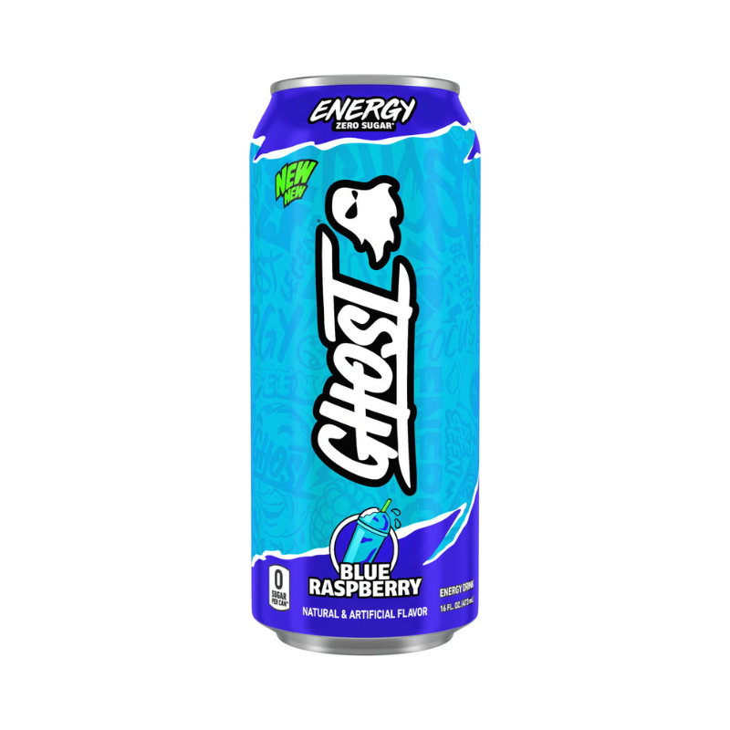 Bautura Energizanta cu Aroma de Zmeura Albastra Ghost Energy Drink With Blue Raspberry Flavor 473 Ml