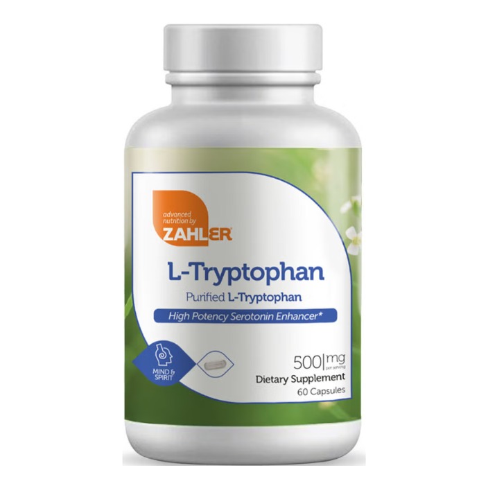 L-triptofan 500 MG Zahler L-tryptophan, 60 cps