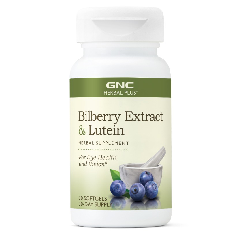 Extract de afine si luteina GNC Herbal Plus Bilberry Extract & Lutein, 30 cps