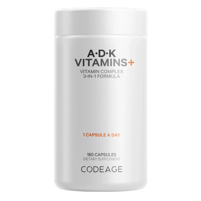 Oase puternice si sistem imunitar active Codage Adk Vitamin Supplement, Formula Pentru O Piele Sanatoasa 180 cps