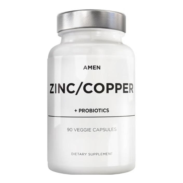 Formula pentru echilibru mineral si digestie sanatoasa Codeage Amen Zinc/copper + Probiotics 2 Billion Cfu, 90 cps